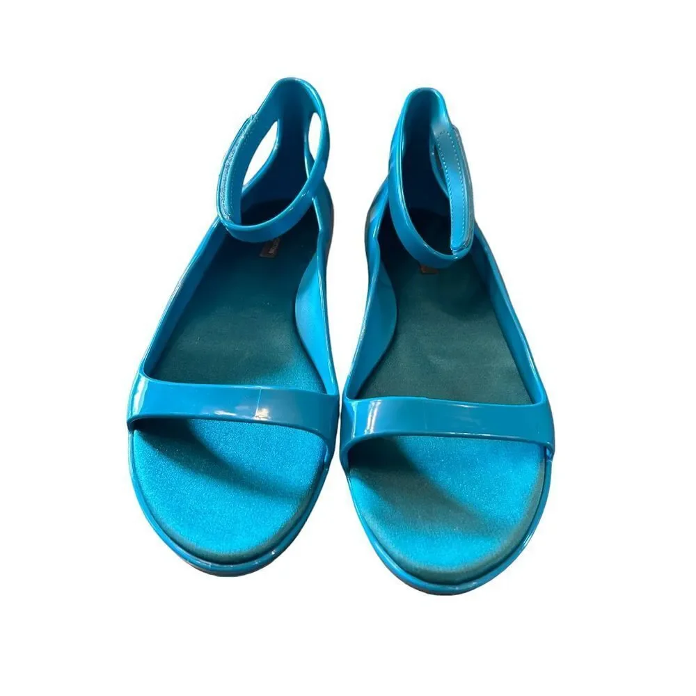 Louis Vuitton Elektrochoc Blue Rubber Sandals 38/8‎